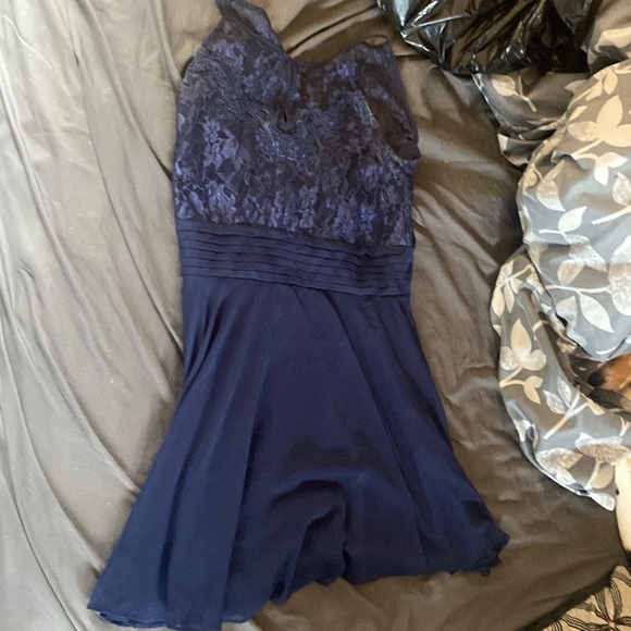 Blue dress with lace worn once! - Picture 1 of 3